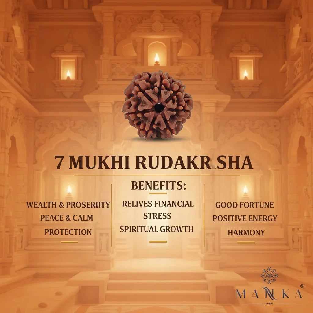7 Mukhi Rudraksha (Medium) - MANKA - Beads of Bliss