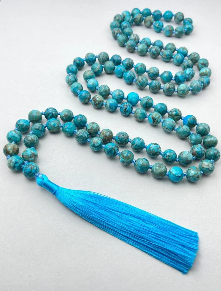 Turquoise Mala (108+1) - MANKA - Beads of Bliss