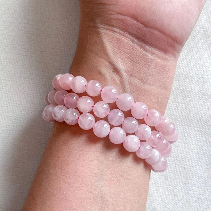 Rose Quartz Bracelet - MANKA - Beads of Bliss