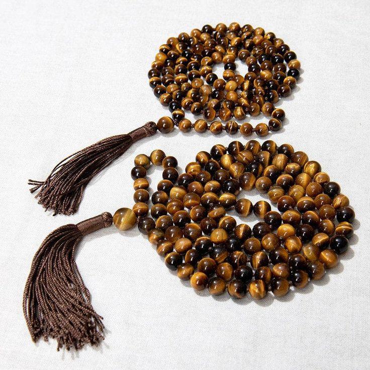 Tiger Eye Mala (108+1) - MANKA - Beads of Bliss