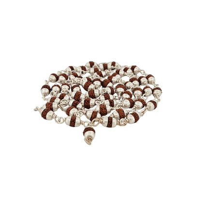 Silver Rudraksha Mala (54+1)