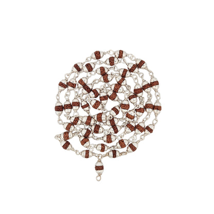 Silver Rudraksha Mala (54+1)