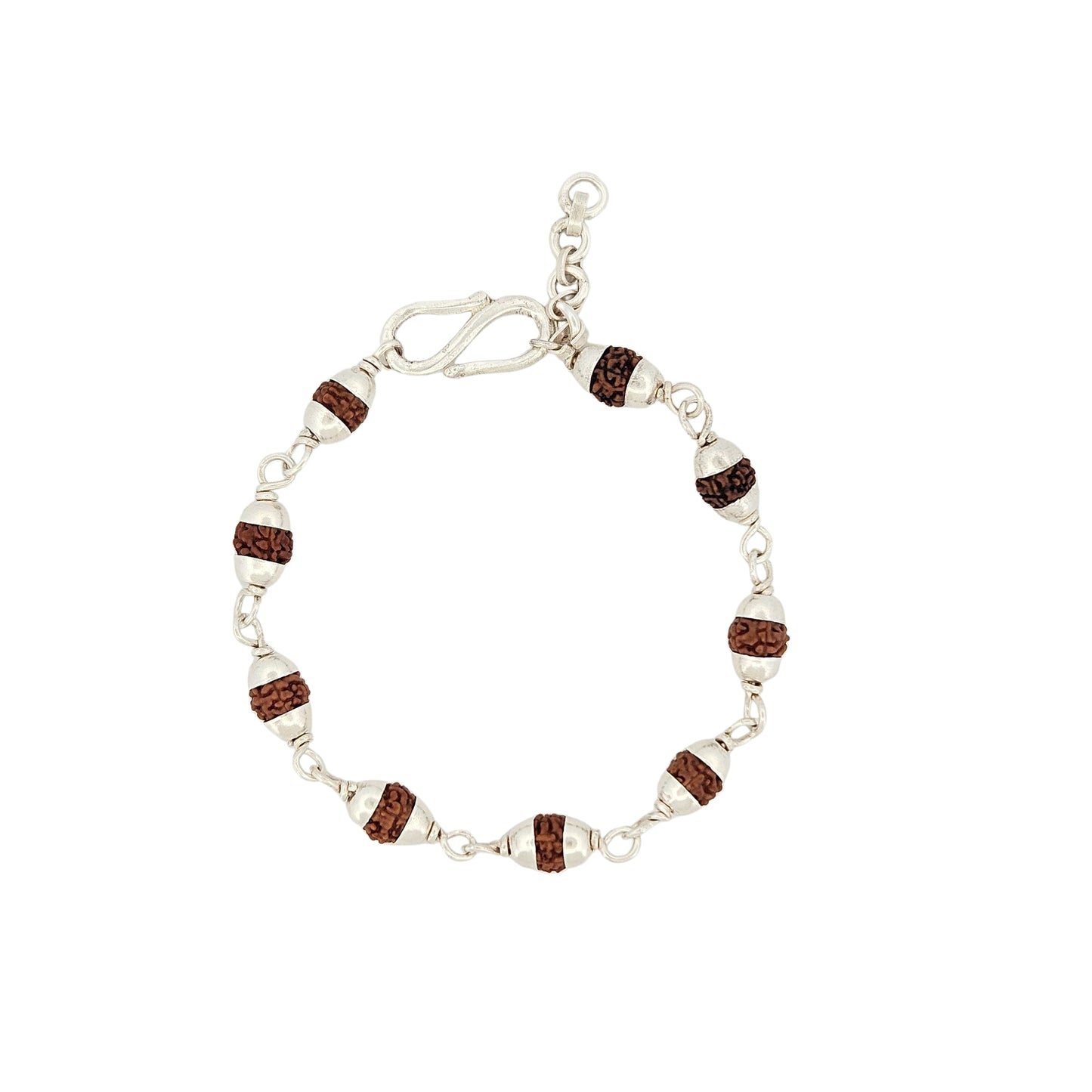 5 Mukhi Rudraksha Bracelet for Women in 925 Silver – Grace, Balance & Spiritual Protection