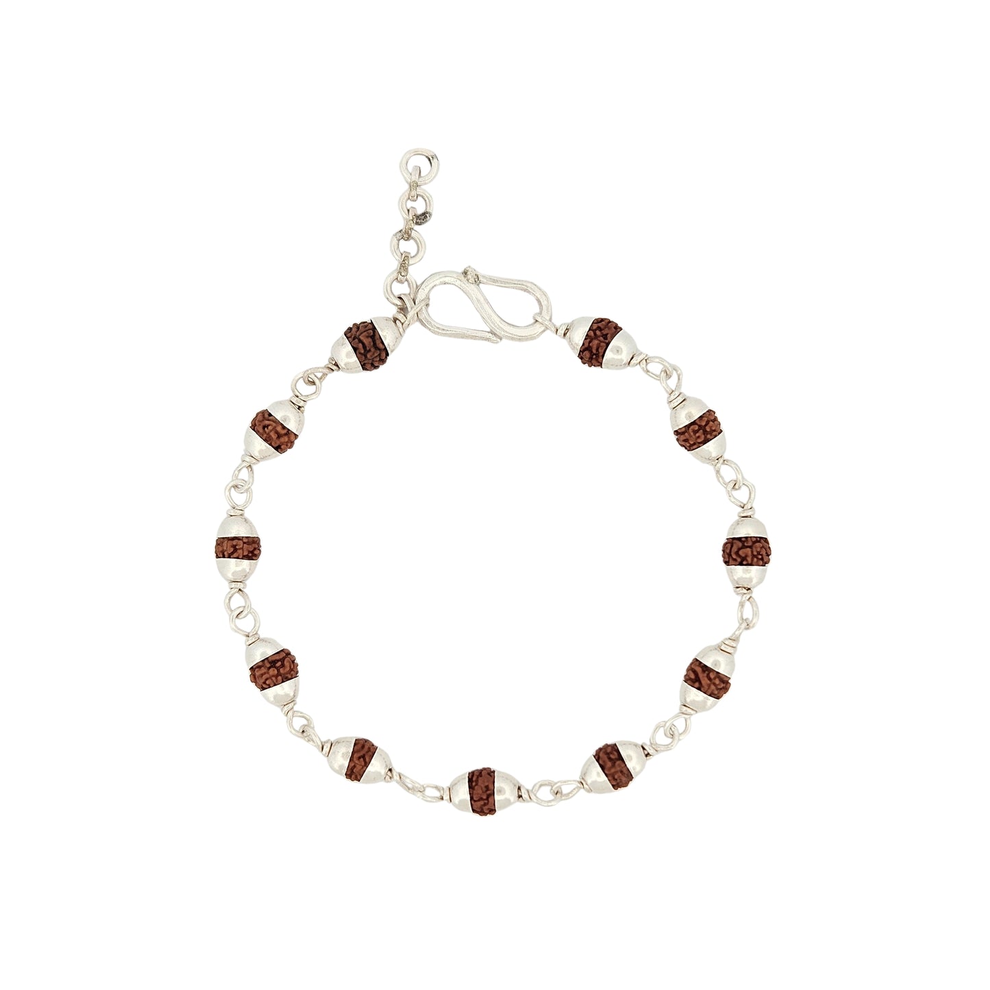 5 Mukhi Rudraksha Bracelet for Men in 925 Silver – Strength, Focus & Spiritual Power
