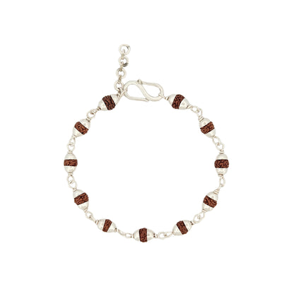 5 Mukhi Rudraksha Bracelet for Men in 925 Silver – Strength, Focus & Spiritual Power