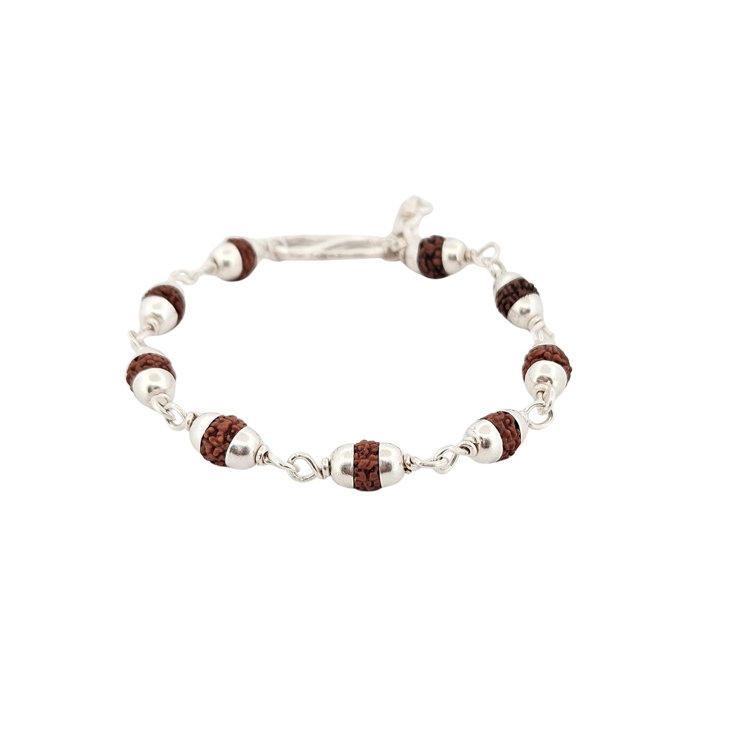 5 Mukhi Rudraksha Bracelet for Women in 925 Silver – Grace, Balance & Spiritual Protection
