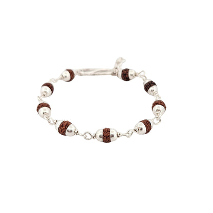 5 Mukhi Rudraksha Bracelet for Women in 925 Silver – Grace, Balance & Spiritual Protection